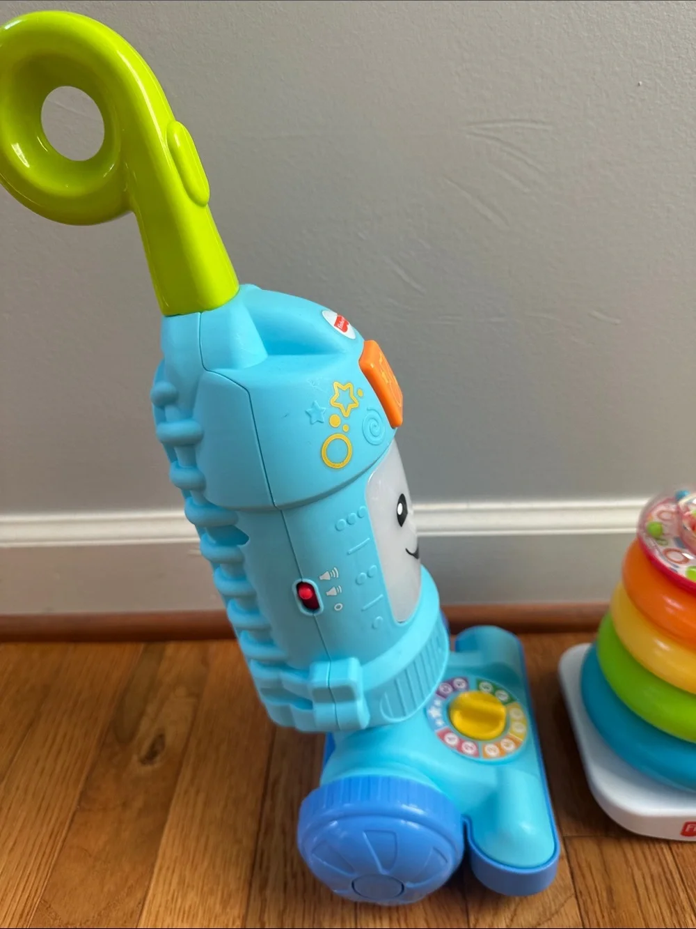Fisher-Price Blue Play Vacuum, Stacking Rings & Shape Sorter Set